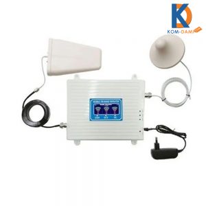 High Gain Tri Band 4G 3G2G Signal Network Booster GSM 900MHz ,1800MHz and 2100MHz Signal Repeater – White
